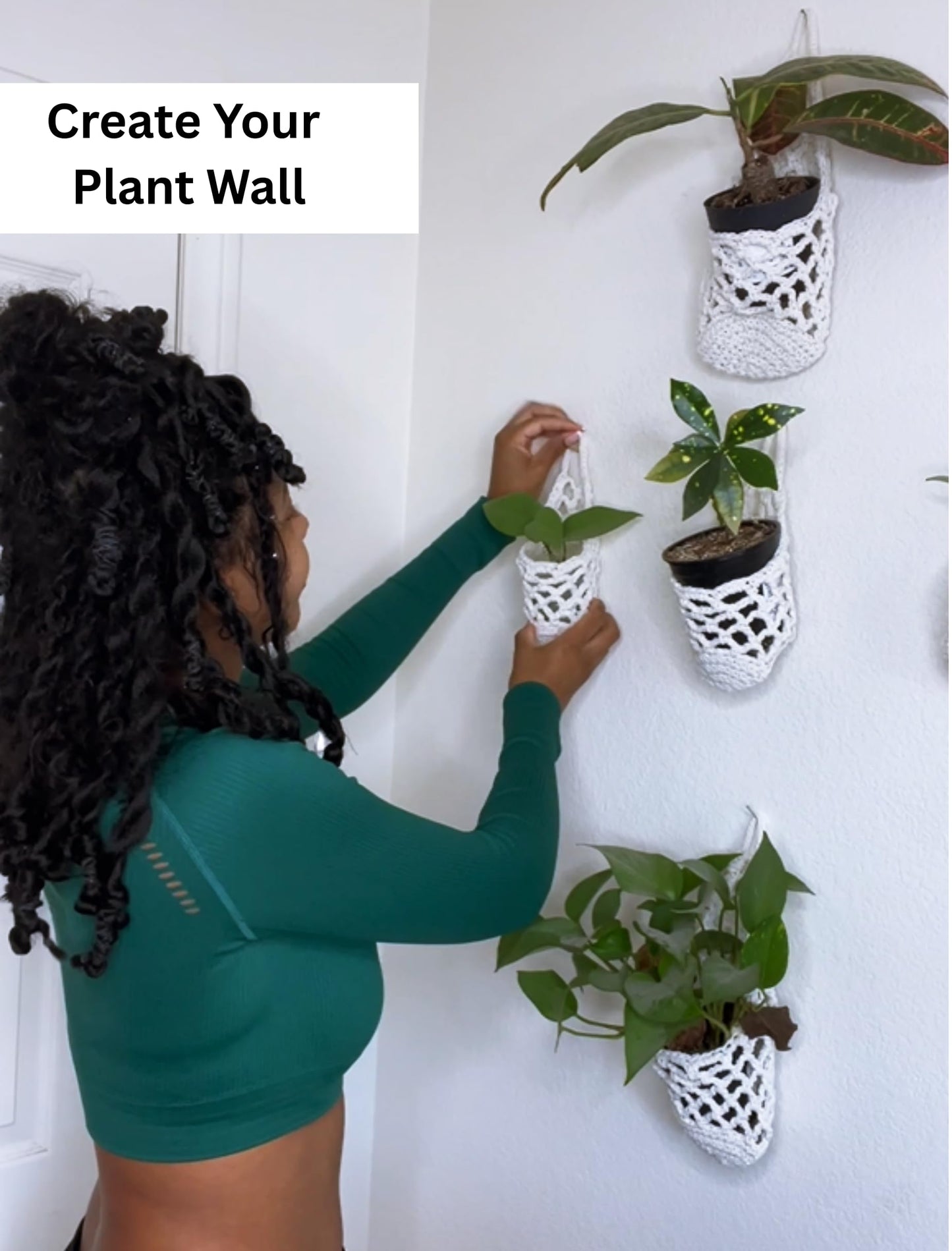 Shineloha 3 Packs Hanging Planters for Indoor Plants up to 4 in., Wall Plant Holder | Plant Hanger Indoor, Wall Planters for Indoor Plants, Hanging Plant (3PK, for 4 inch Pot)