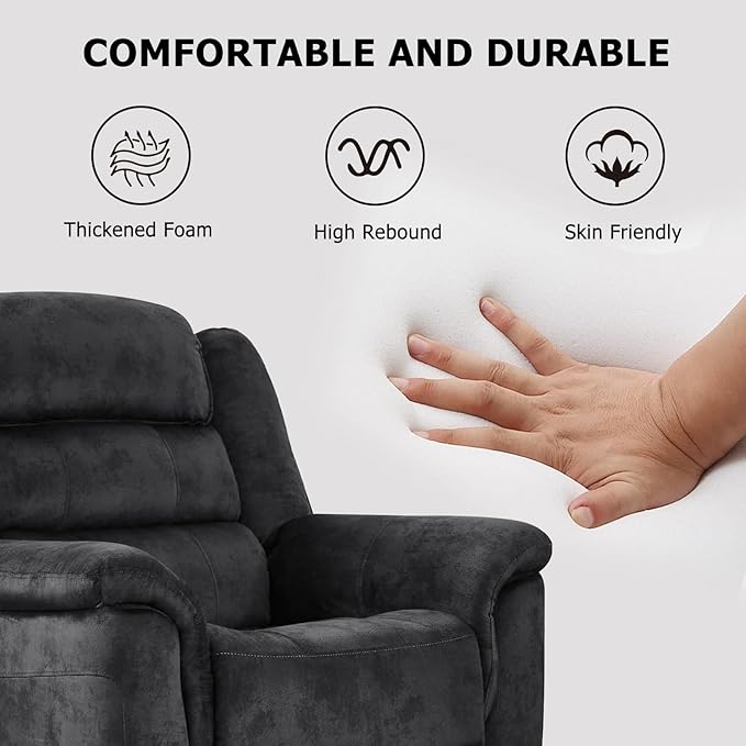 EBELLO Loveseat Recliner Sofa for Living Room, Extra Wide Modern Overstuffed 2