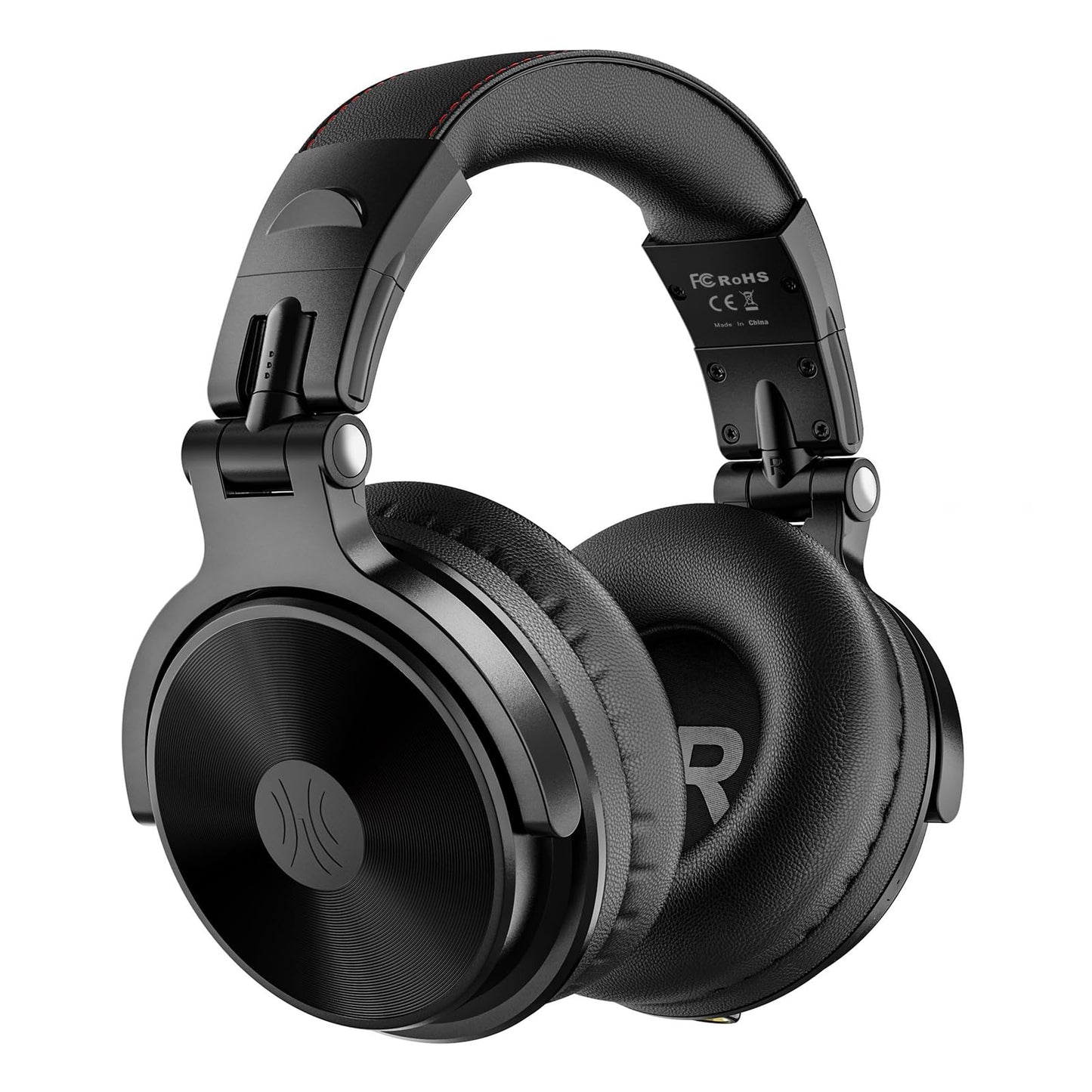 OneOdio Bluetooth Over Ear Headphones, 110 Hrs Wireless/Wired Stereo Sound Foldable Headsets with Deep Bass 50mm Neodymium Drivers for PC/Computer/Podcast- Studio Wireless Pro C, Black