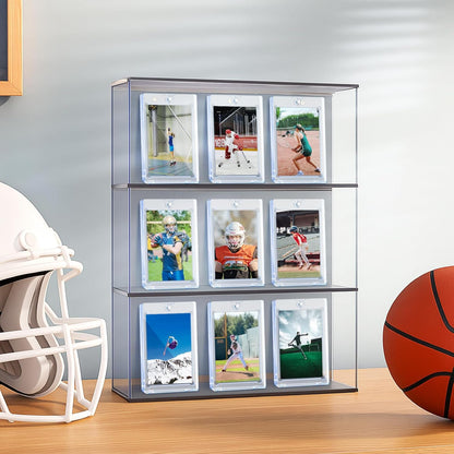 100ct Magnetic Card Holder for Trading Cards, 35 PT One Touch Card Sleeves, Hard Plastic Card Protectors Top Loaders Display Case for Baseball, Football, Sports, Game, TCG, MTG, YUGIOH