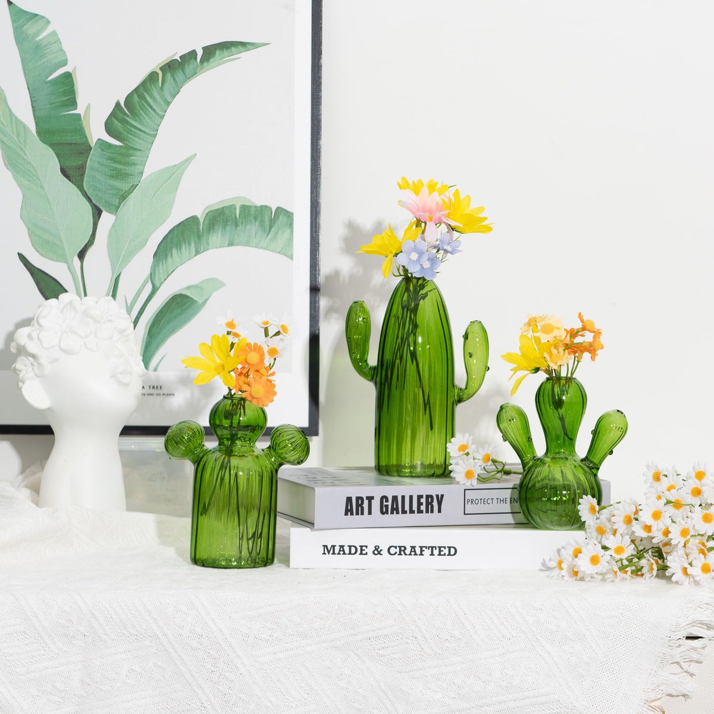 XXXFLOWER Cactus Plant Propagation Station Terrarium Jars for Plant Cuttings Air Plant Holders Unique Glass Flower Vase for Hydroponics Plants for Plant Lovers Home Garden Decor