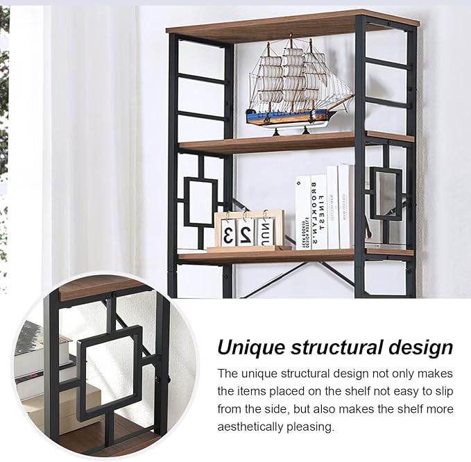 HOMISSUE Tall Bookshelf, 84 Inch Industrial Bookshelf