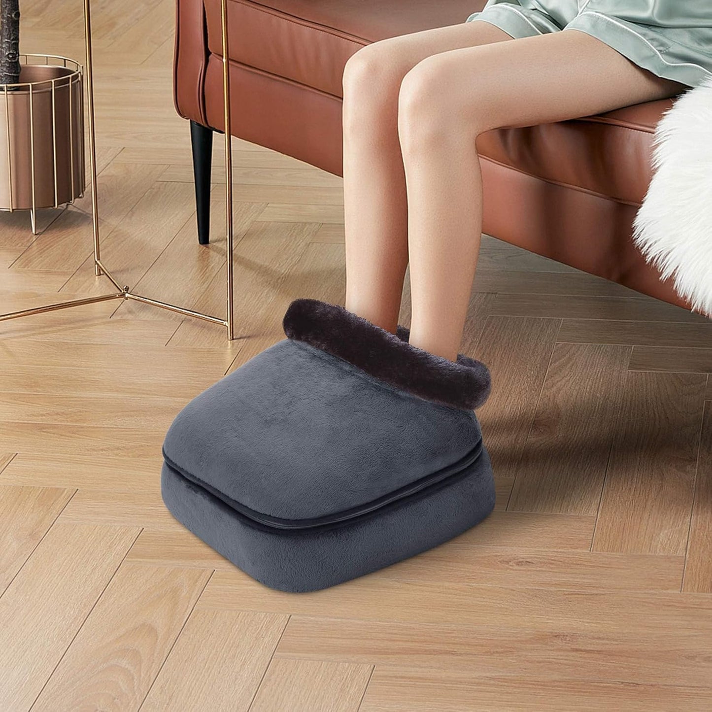 COMFIER Shiatsu Foot Massager with Heat- Kneading Back Massager with Heating Pad, Heated Foot Warmer, Electric Feet Massager Machine for Plantar Fasciitis,Neuropathy, Stress Relief
