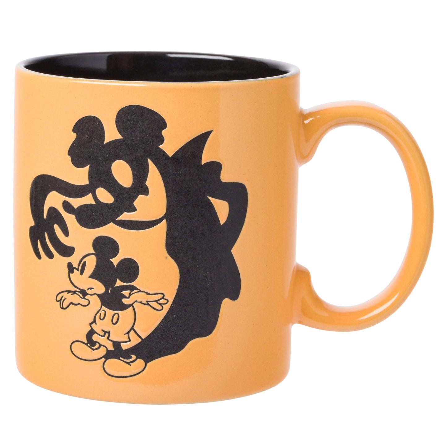 Silver Buffalo Disney Mickey Mouse Halloween Spooky Ghost Shadow Wax Resist Ceramic Mug, 20 Ounces