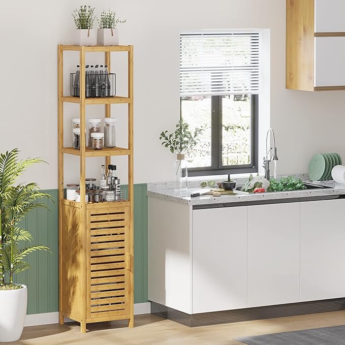 VIAGDO Storage Tall Slim Cabinet