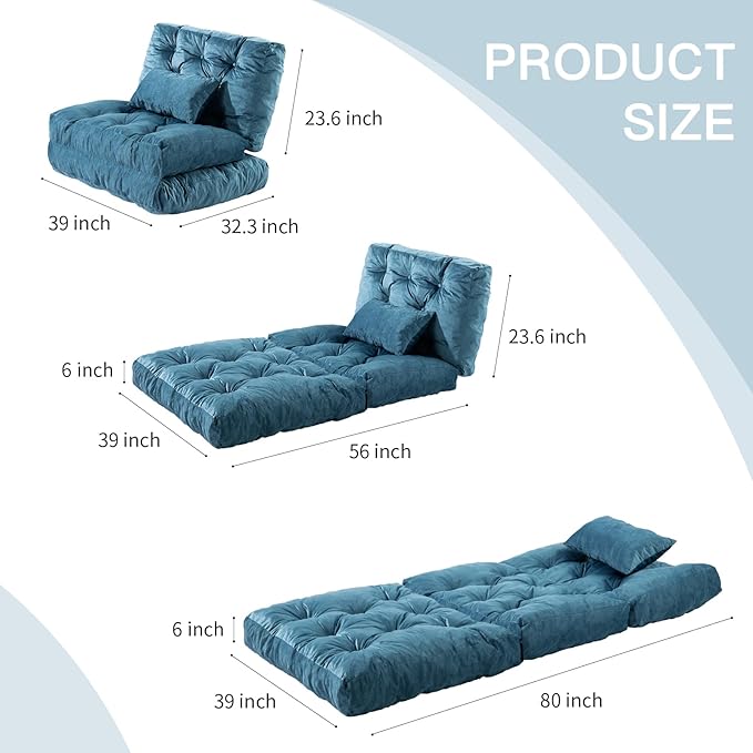 Folding Sofa Bed, Convertible Sleeper Chair