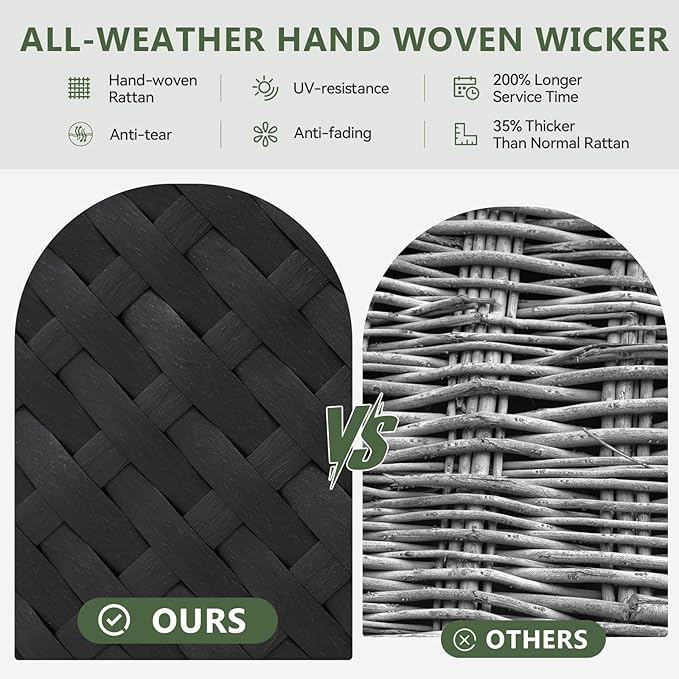Aoxun 15 Piece Patio Furniture Set