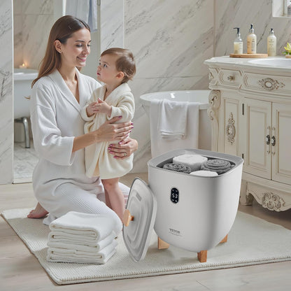 VEVOR Towel Warmers for Bathroom, Towel Warmer Bucket Auto Shut Off for Spa Fits up to 3 Oversized Towels, Blankets, Clothes, Bathrobes, PJ's and More