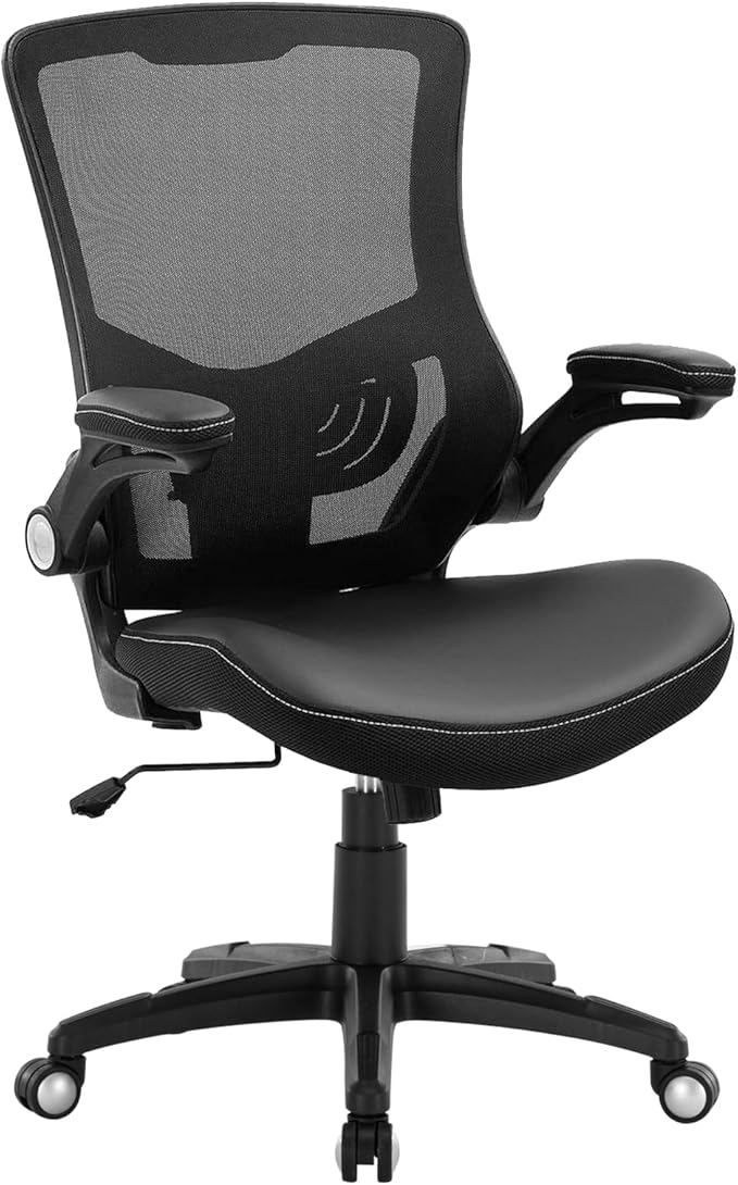 Office Chair Ergonomic Desk Chair, Computer PU Leather Home Office Chair