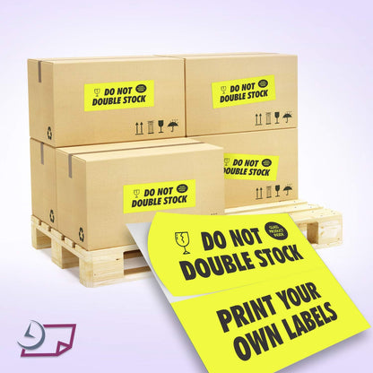 NextDayLabels - 8-1/2 x 11 Neon Color High Light Fluorescent Labels for Laser & Inkjet Printer (Yellow Fluorescent, 4-1/4" x 11" - 2 Per Page | 50 Labels)