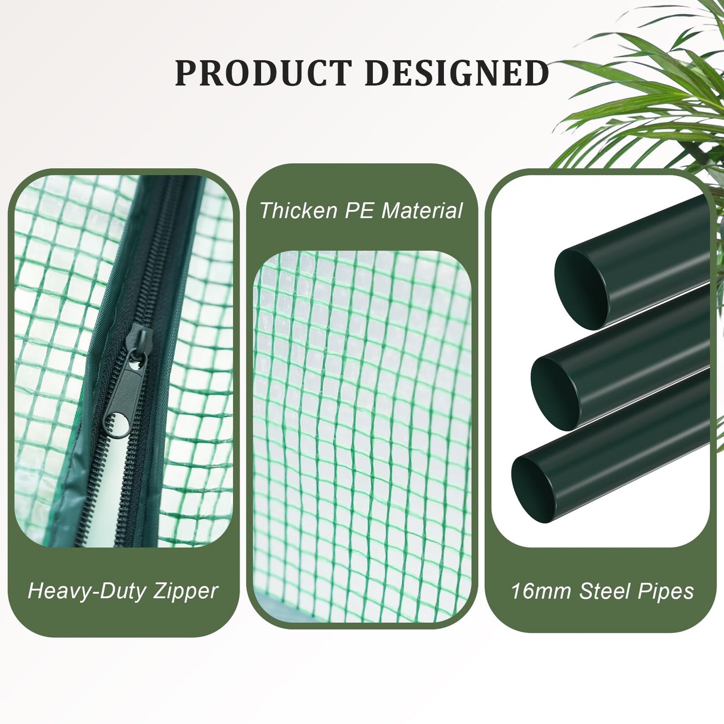 TianC beauty Greenhouse for Indoor Outdoor, Small Plastic Plant Green House 4-Tier Rack Stand Portable Greenhouses with Durable PE Cover for Seedling