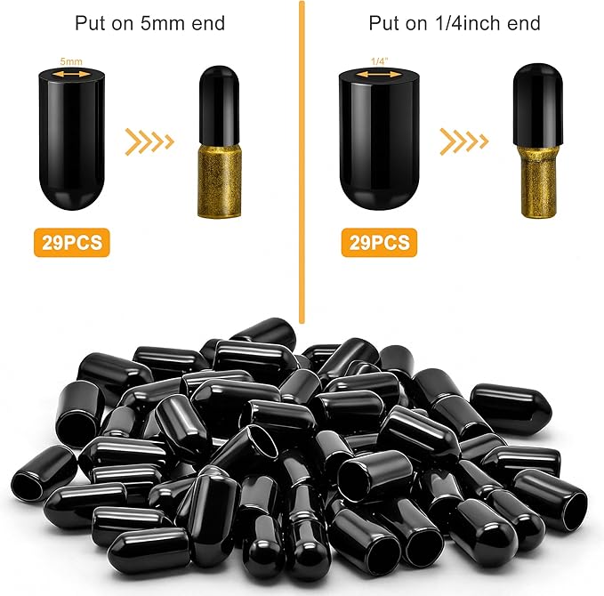 58 Pcs Shelf Pegs Pins, 5mm 1/4 Inch Dual Diameter Metal Shelf Support Pegs