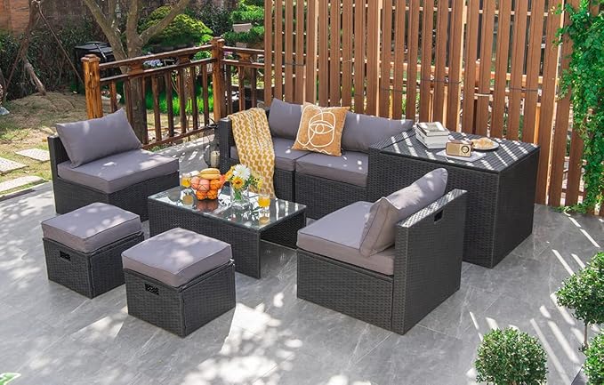 Tangkula 8 Pieces Patio Furniture Set