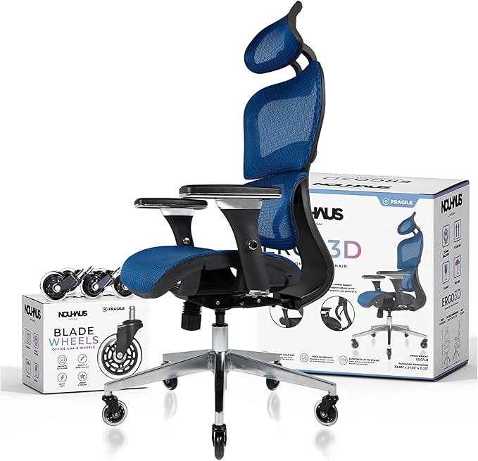 Nouhaus Ergo3D Ergonomic Office Chair Lumbar Support Mesh Office Chair