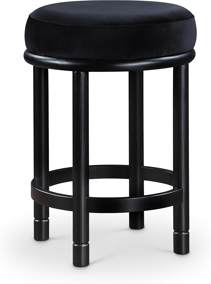 Meridian Furniture 977Black-C Monette Collection Art Deco Counter Stool