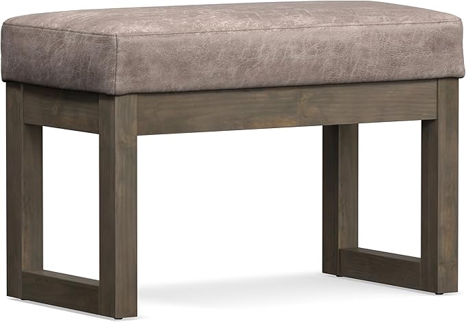 SIMPLIHOME Milltown Small Ottoman Bench