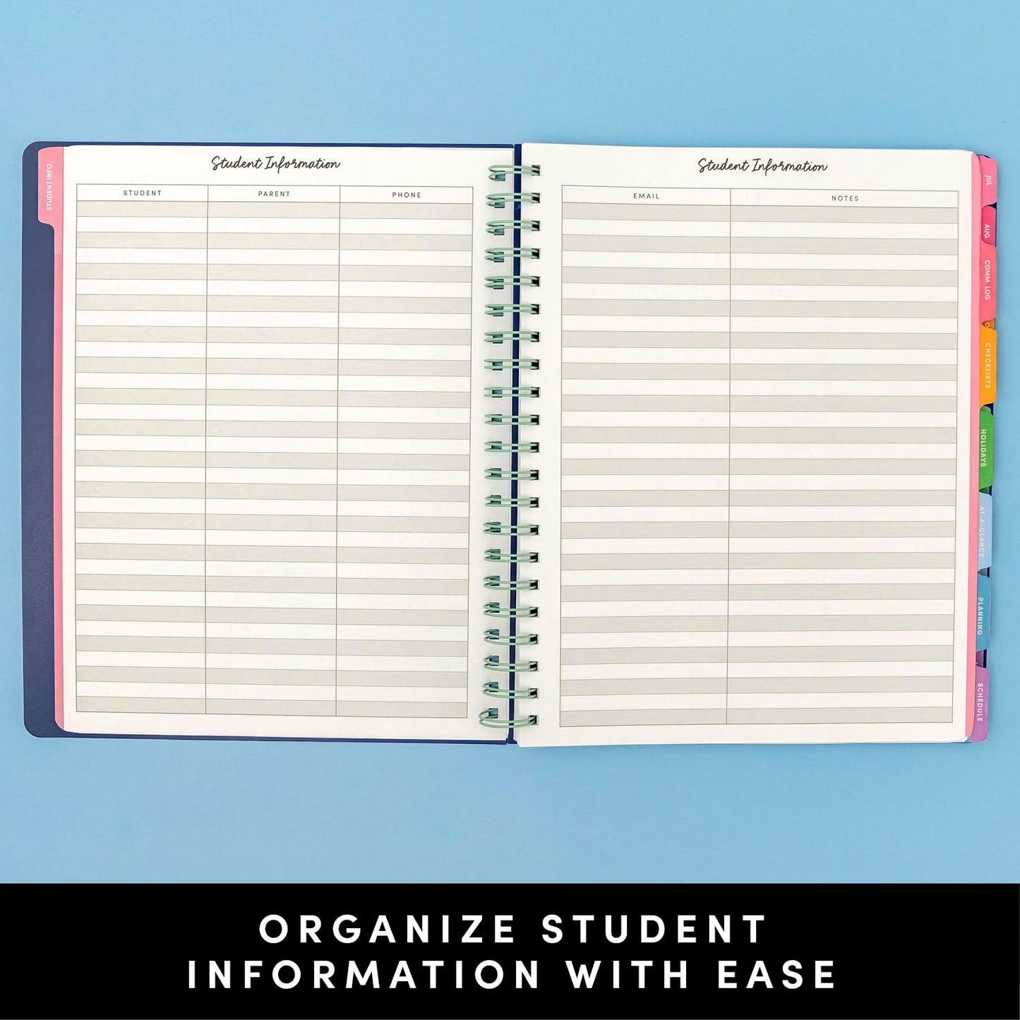 PAPERAGE Teacher Planner, Weekly & Monthly Academic Planner & Calendar, 12-Months, July 2026 - June 2027, (9.5" x 11"), Teacher Lesson Planning Book with Tabs, Stickers & Inner Pocket, Royal Blue