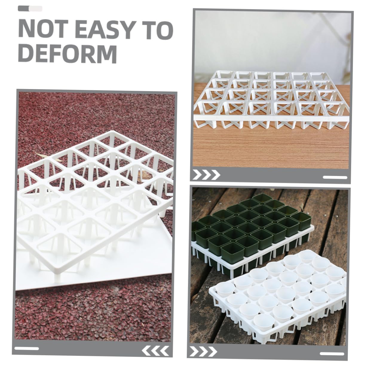 TOYANDONA 6Pcs Square Nursery Pot Holders for Vegetable Germination Durable Planting Tray Racks Lightweight and Reusable Greenhouse Sowing Trays for Plants