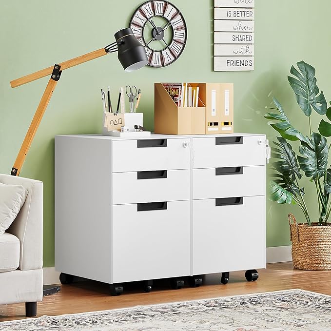 Letaya 3 Drawer Mobile File Cabinet