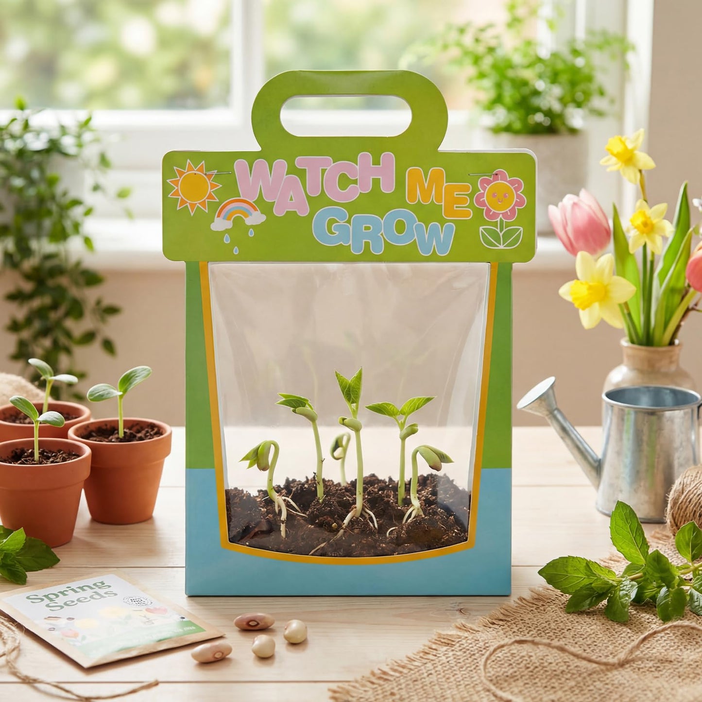 Harloon 36 Clear Vinyl Pocket See Through Greenhouses Set with Cardstock Clear Greenhouse Plastic Teaching Science Craft Supplies for Science Project Themed Birthday Party Greenhouse