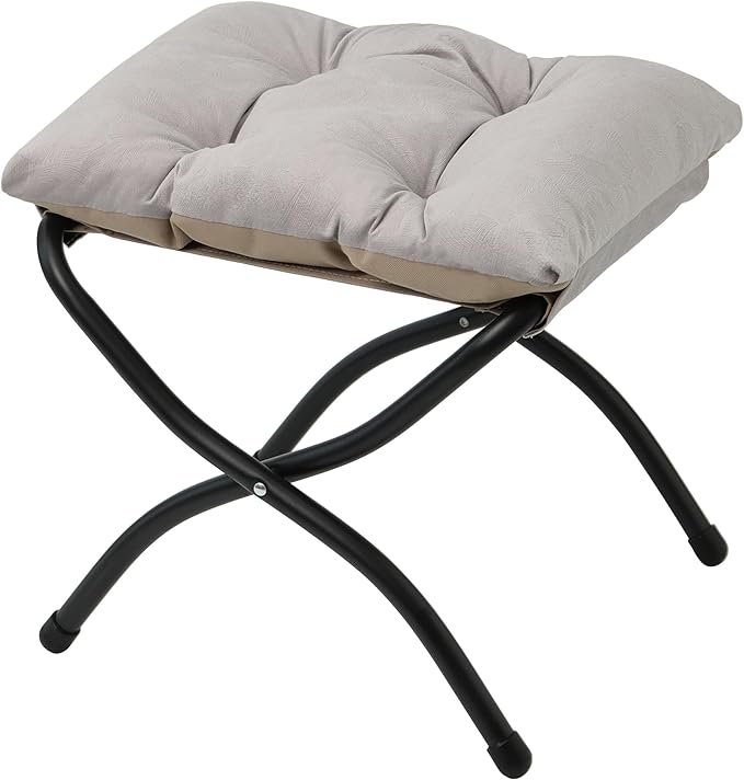 15" Folding Ottoman, Foldable Footrest Stool, Portable Small Foot Stool