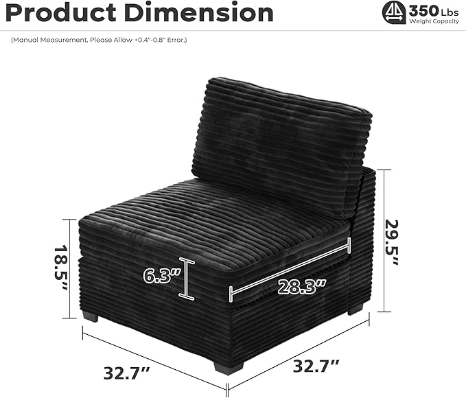 ovios 32.7 inches Middle Seat Module