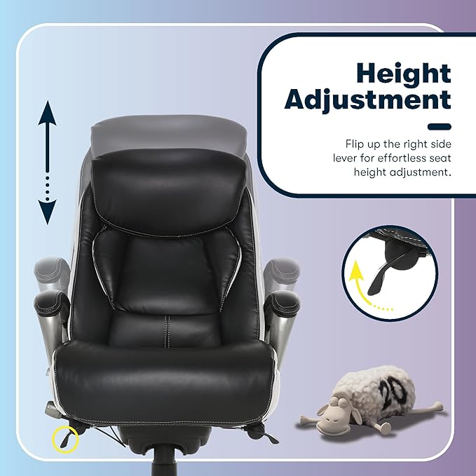Serta® Lautner Executive Home Office Desk Chair, Ergonomic High-Back