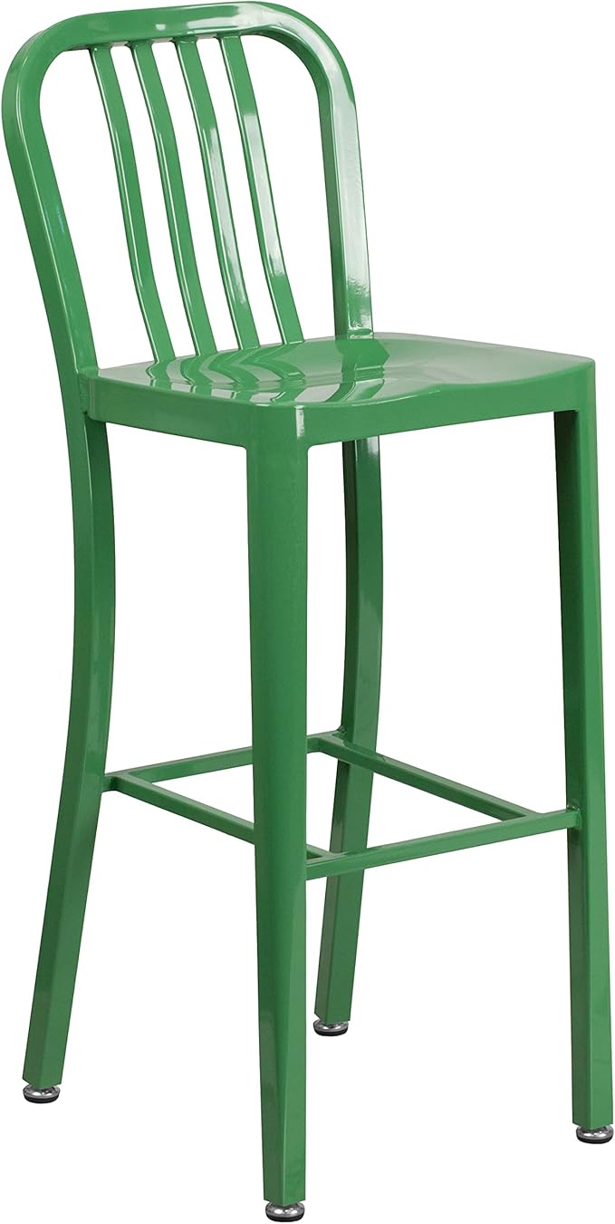 Flash Furniture Gael Commercial Grade 2 Pack 30" High Green Metal
