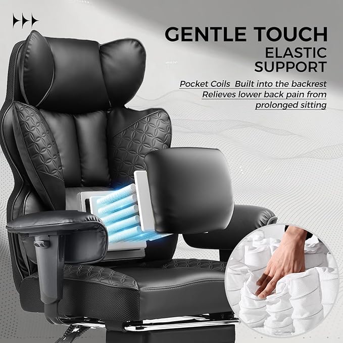 COMHOMA Big and Tall Office Chair Heavy Duty Wide Ergonomic Gaming Chair