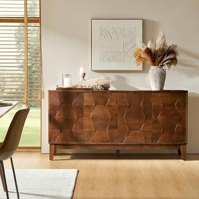 HULALA HOME Mid Century Sideboard Buffet Cabinet