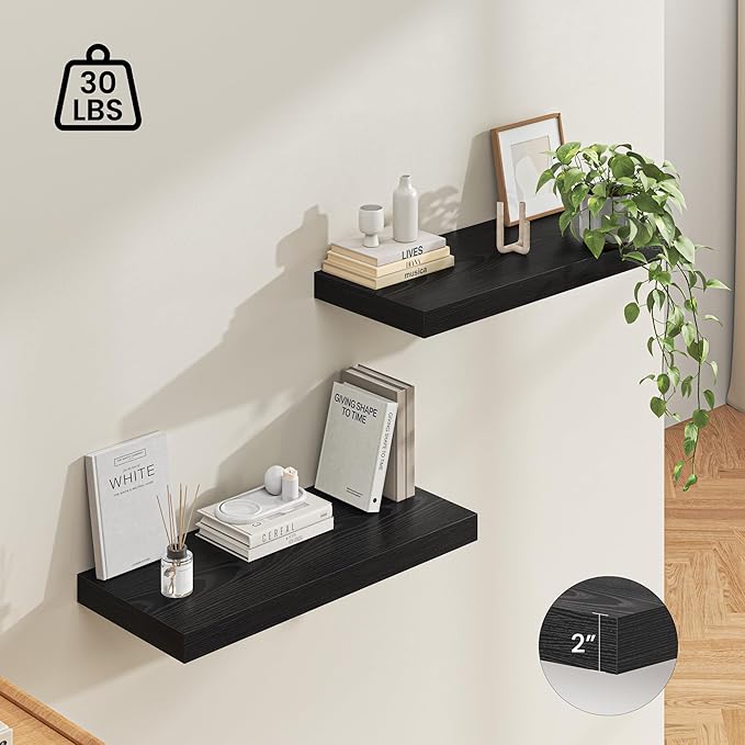 Dreamland 32" Floating Shelves for Wall, Wall-Mounted Shelves for Bedroom
