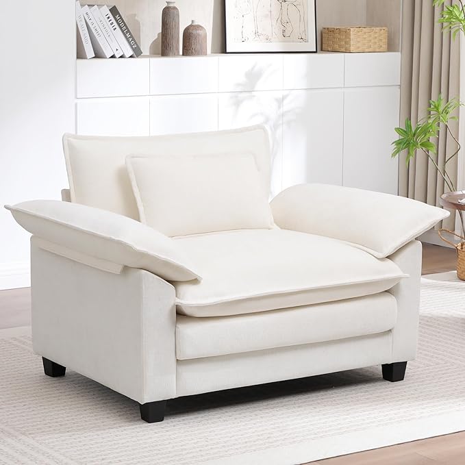 Modern Oversized Accent Chair, Comfy Accent Chair Reading Chairs Cloud Sofa
