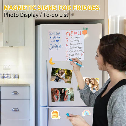 30 Sheets 8.5x11 Inches Printable Magnetic Sheets for Inkjet Printers, Glossy White Magnetic Print Paper, 12mil Thickness, Flexible Magnet Photo Paper for Refrigerator DIY Crafts