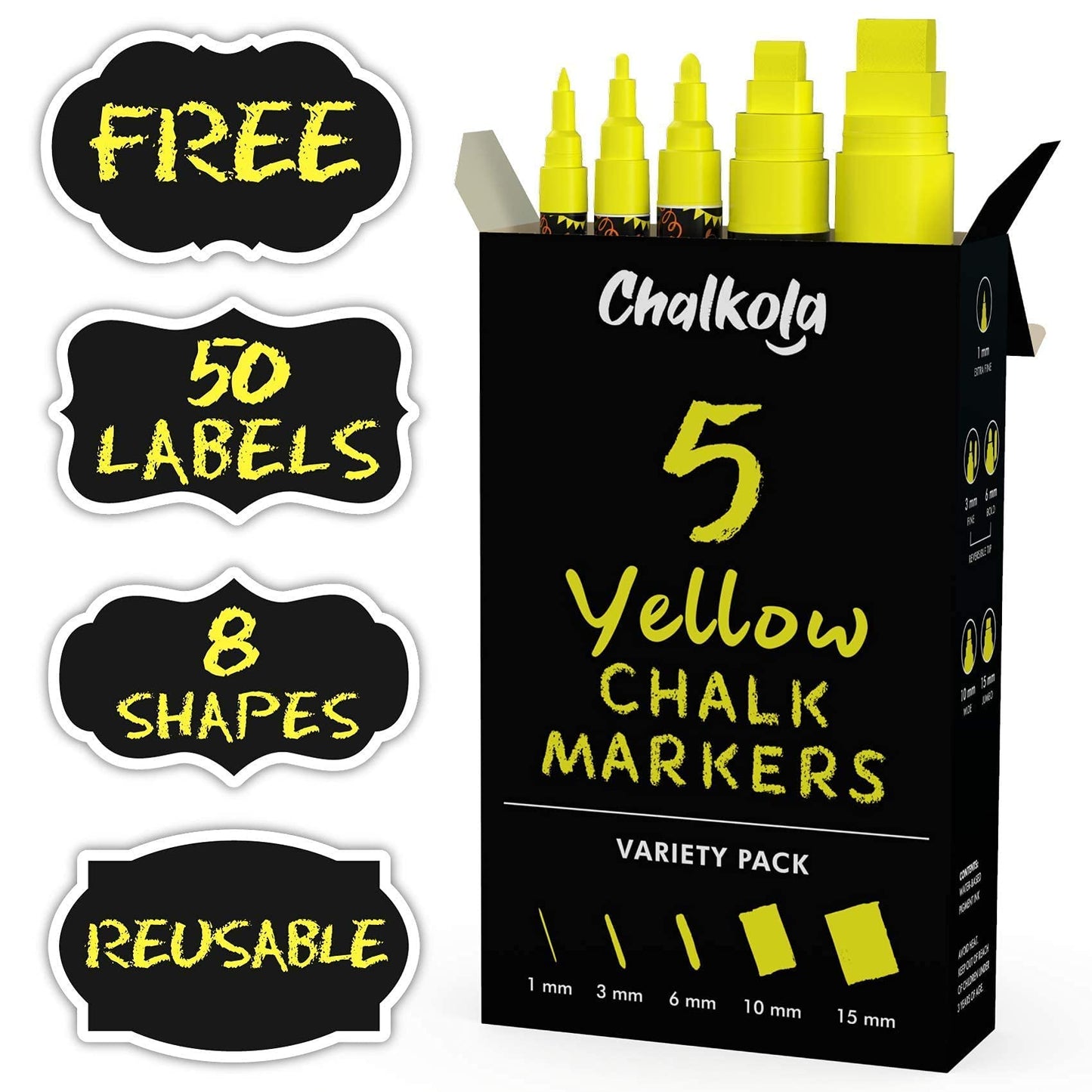 Chalk Bundle - 5 Yellow + 30 Pastel & Neon + 10 Vintage