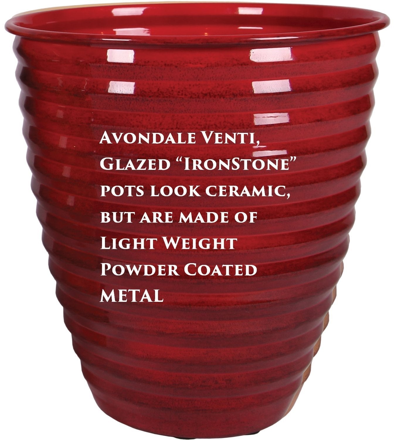 Robert Allen MPT01978 Avondale Classic Flower Pot, 14", Autumn Blaze