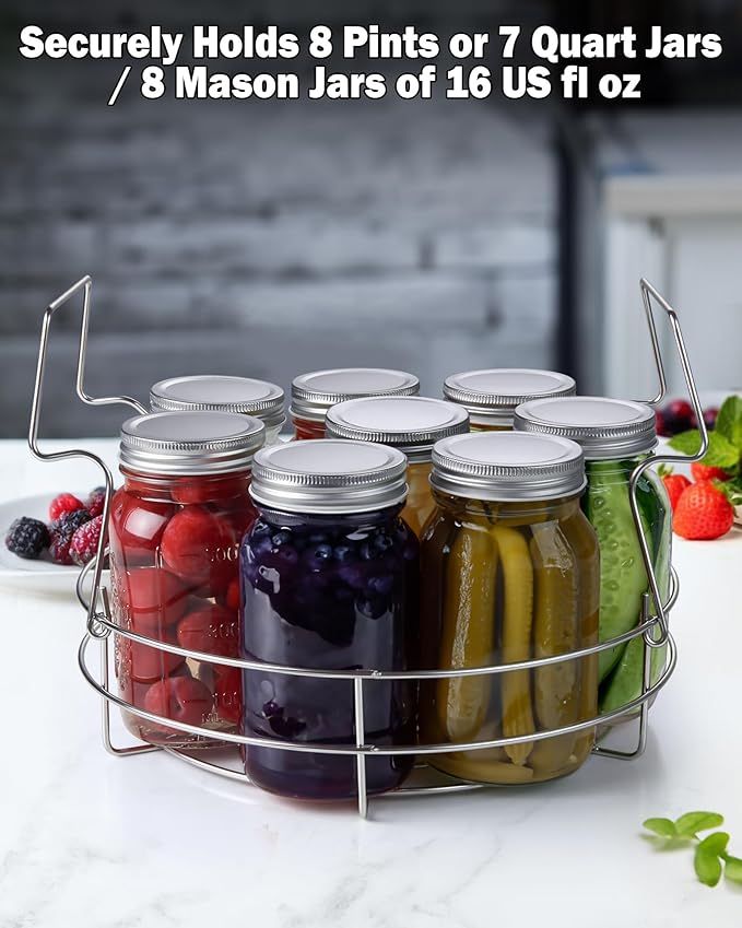 Cook N Home Water Bath Canner, 24 Quart Stainless Steel Stockpot | Large Pot with Stay-Cool Handles, Stockpot for Canning, Jars, Compatible with All Stovetops