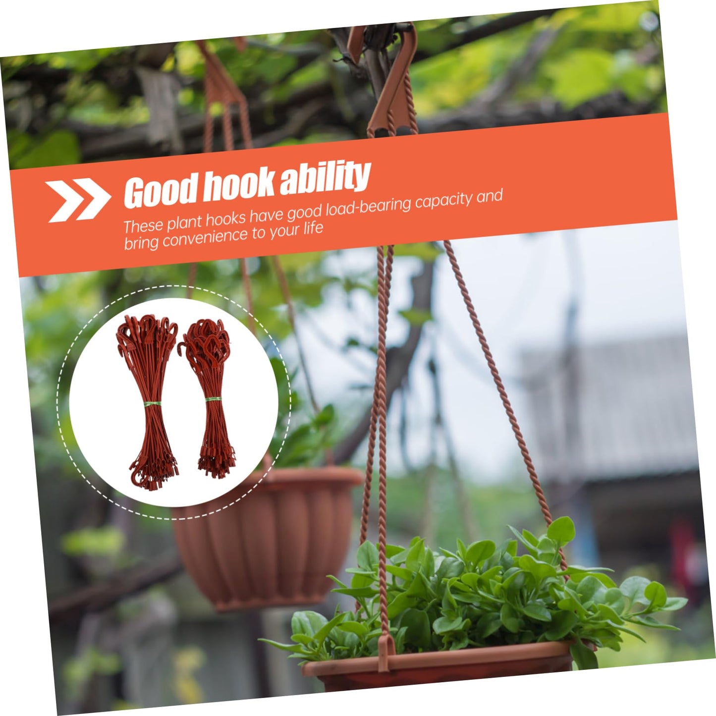 BESTonZON 60pcs Flowerpot Hooks Versatile Plant Pot Hangers for Use Easy Installation Sturdy Plastic Material for Gardens Balconies and Home Decor