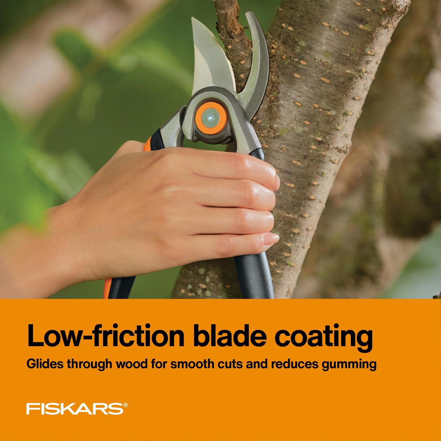 Fiskars Bypass Pruning Shears, 1" Cut Capacity Gardening Scissors, Forged Steel Replaceable Blade, SoftGrip Handle Garden Clippers, Rust Resistant Low Friction Coating for Branches & Stems