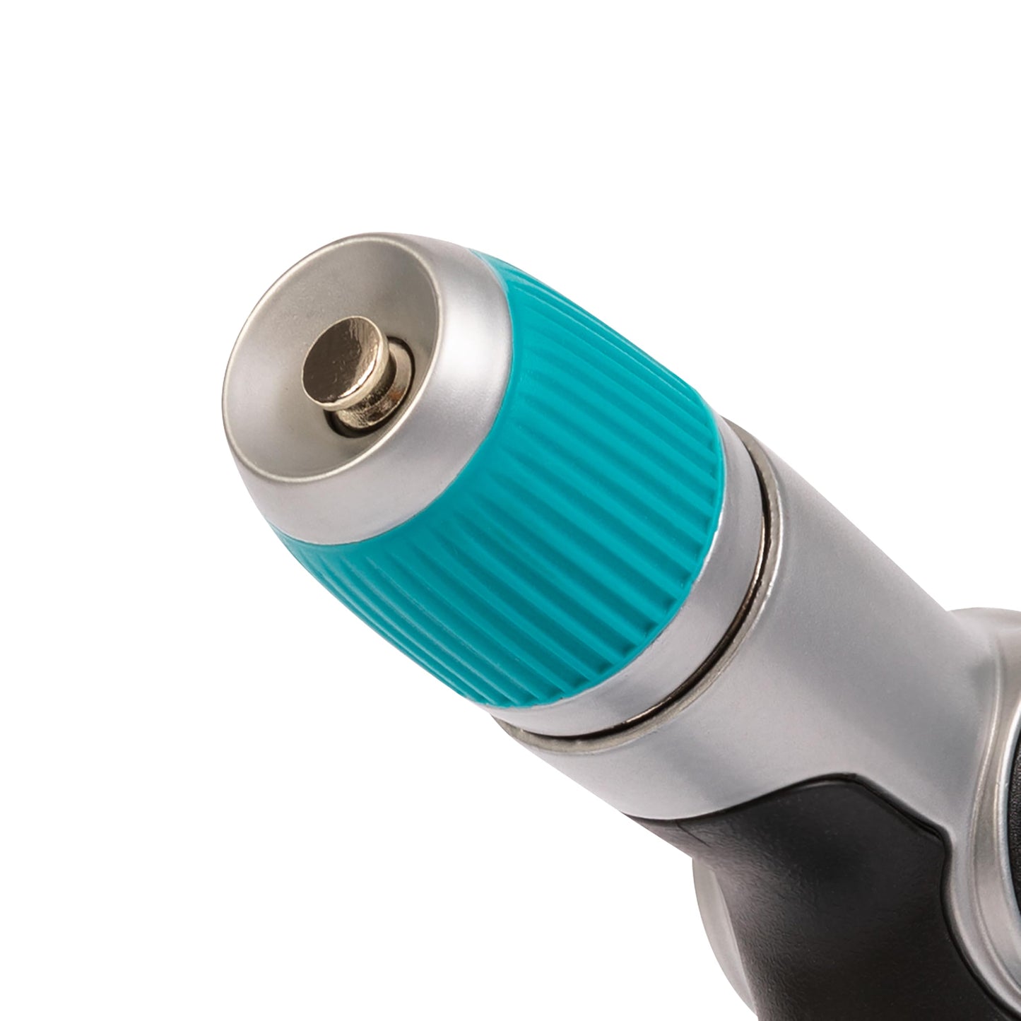 Gilmour Medium Duty Thumb Control Garden Hose Nozzle with Adjustable Spray Pattern, Water Hose Nozzle for Watering Garden or Lawn, Black/Aqua