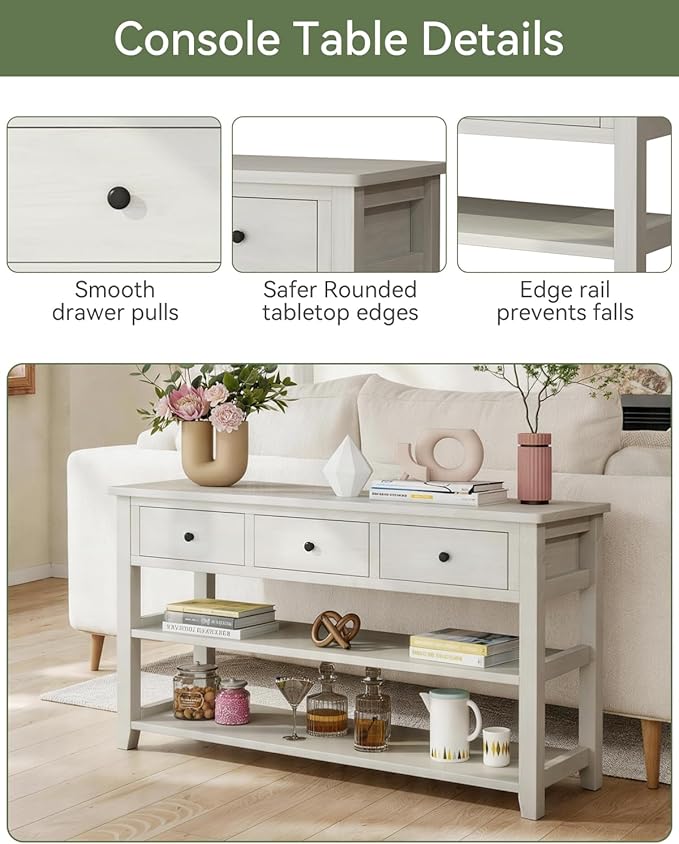 Karl home Console Table Entryway Desk, Sofa Side Table