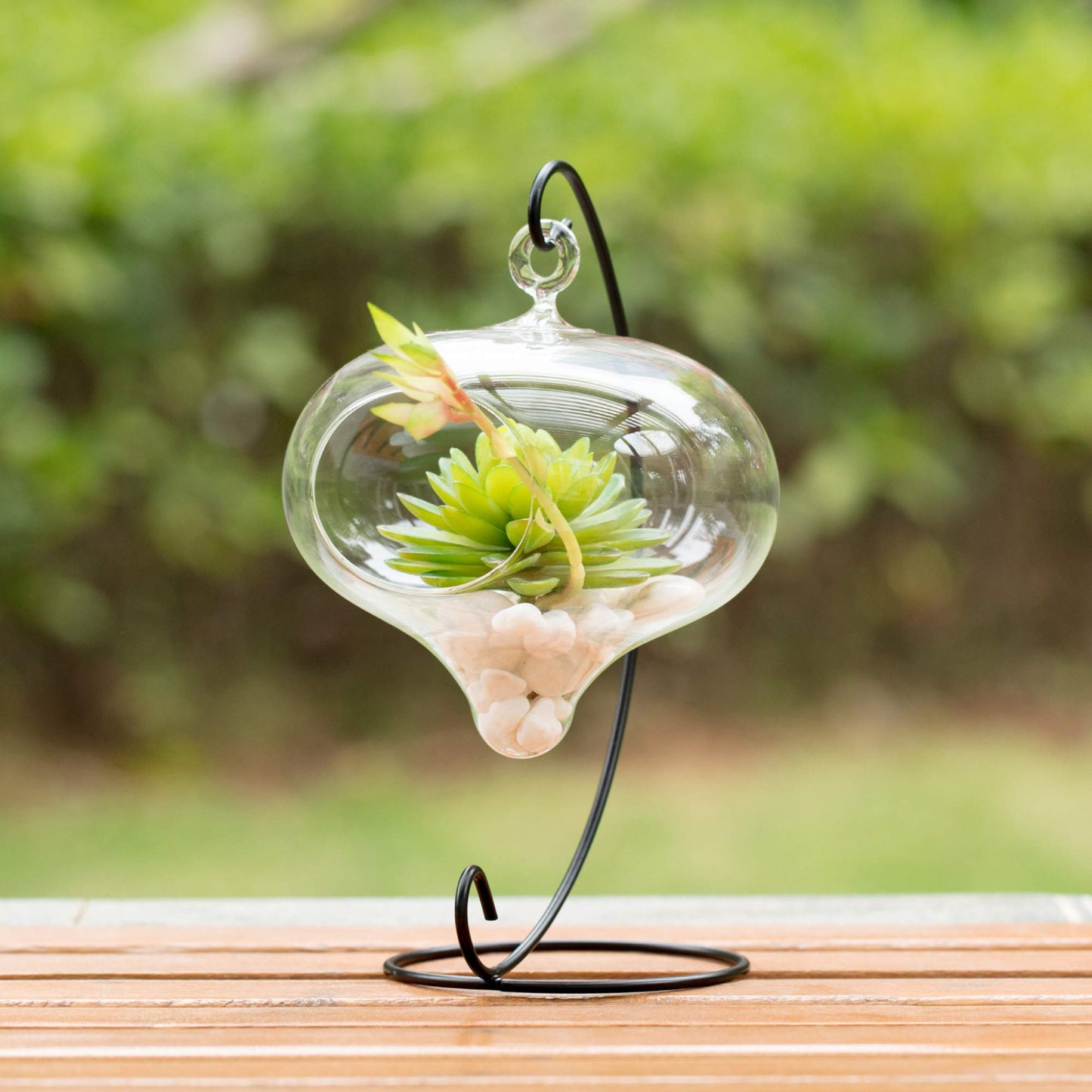 WGV Glass Hanging Plant Terrarium Bulk, Width 5", Height 5.5", Turnip DIY Succulent Air Planter Clear Tea Light Votive Candle Holder for Event Home Garden Outdoor Decor, 6 Pieces