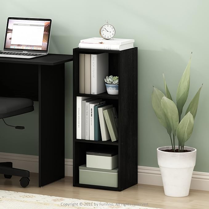 Furinno Pasir 3-Tier No Tool Assembly Open Shelf Bookcase