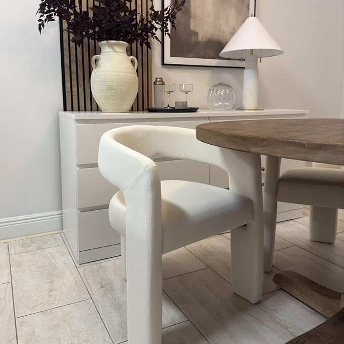 VESCASA Velvet Barrel Dining Chair