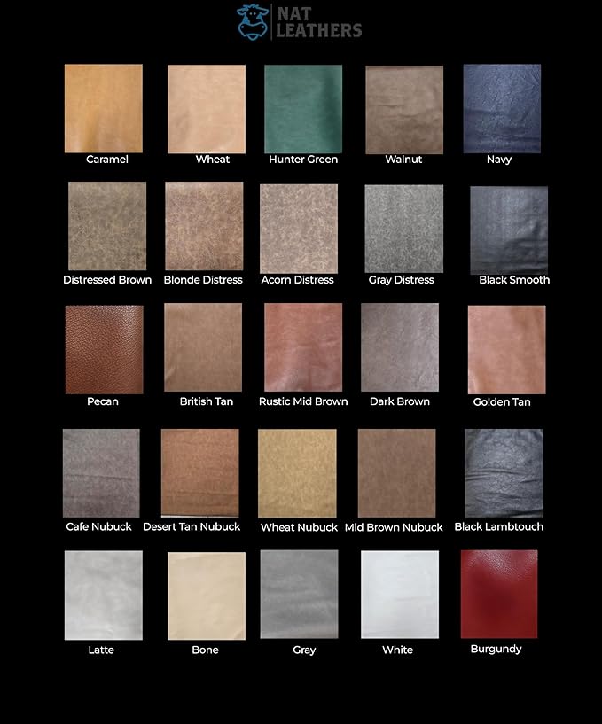 Brown Vintage Distressed Soft Faux Leather Fabric PU Leather Fabric Sheet Sold