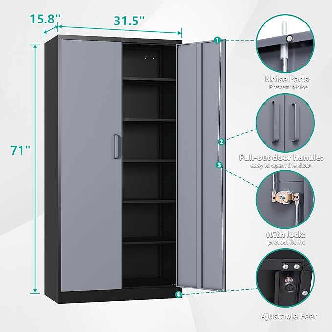 SISESOL Metal Storage Cabinet