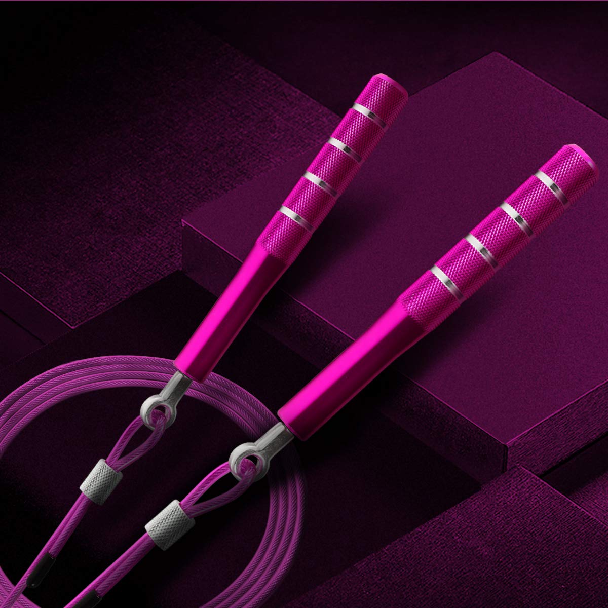 Jump Rope, Wastou Speed Jumping Rope for Training Fitness Exercise, Adjustable Adults Workout Skipping Rope for Men, Women, Kids, Girls