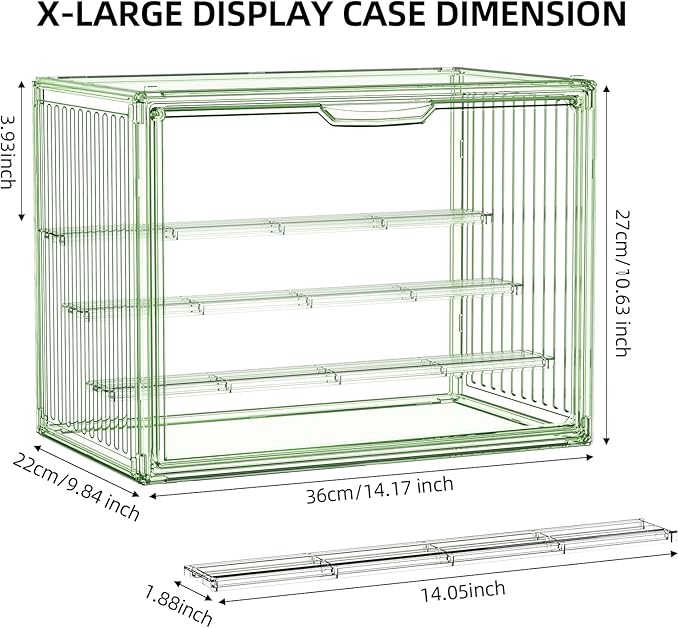 Clear Green Acrylic Figure Display Case