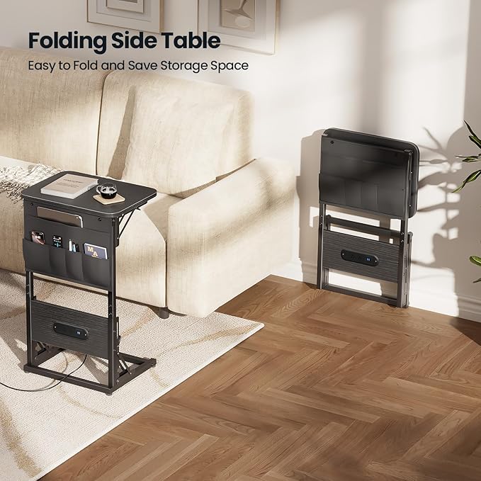 HLDIRECT C Shaped End Table