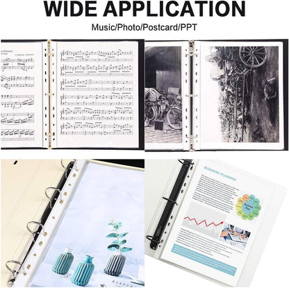 Sheet Protectors, HERKKA 300 Pack Heavy Duty Clear Plastic Page Protectors Sheet Reinforced 11-Hole Fit for 3 Ring Binder Fits Standard 8.5 x 11 Paper, 9.25 x 11.25 Top Loaded, Acid Free