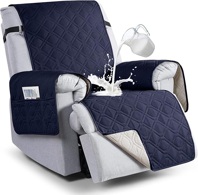 VANSOFY 100% Waterproof Recliner Chair Covers, Recliner Cover Non-Slip Dog